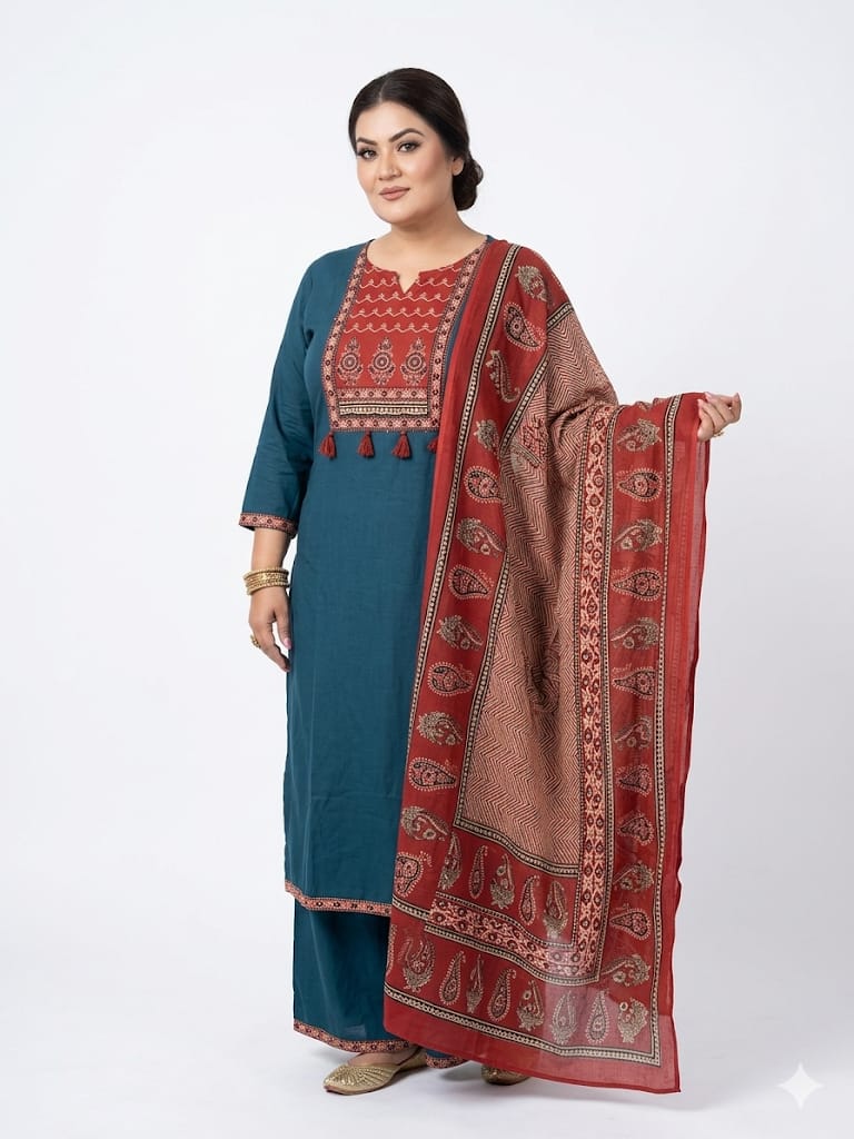 The Elegant Kurta Set (Cotton)