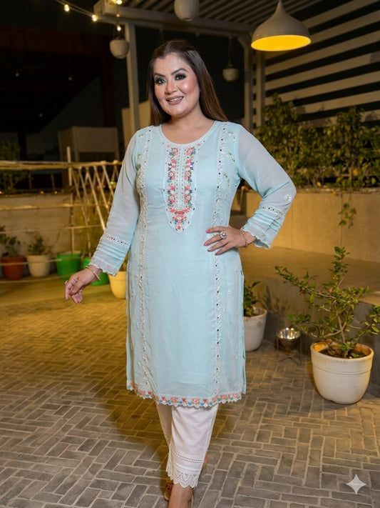 Ethnic Kurta Set (Georgette)