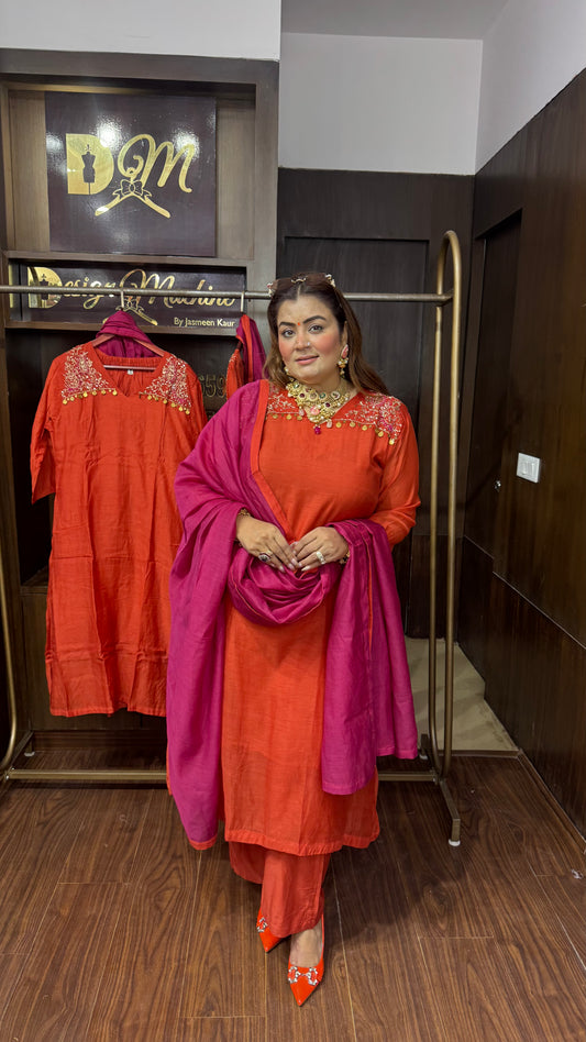 Hridya (Mal Chanderi Anarkali Suit)