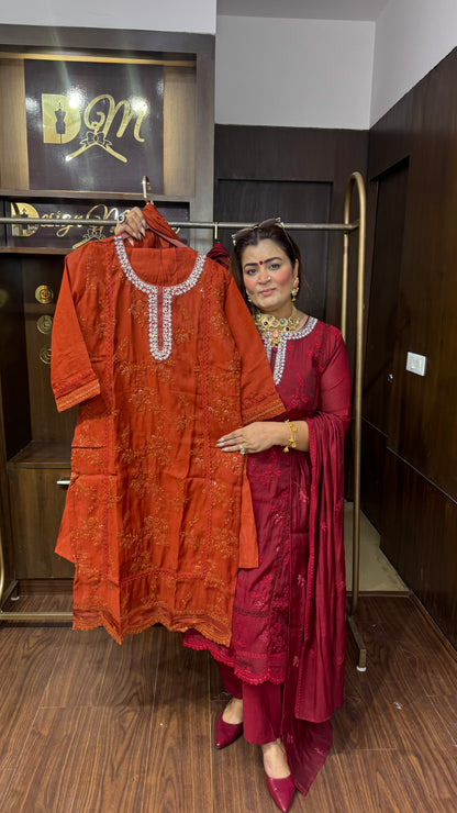 Isha (Mal Chanderi Suit)