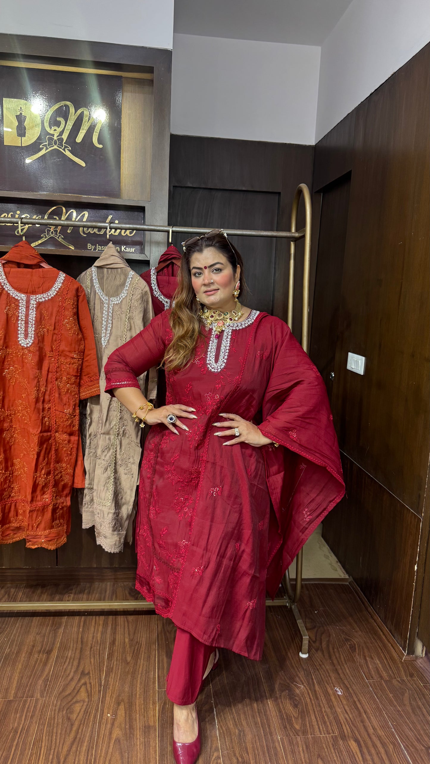 Isha (Mal Chanderi Suit)