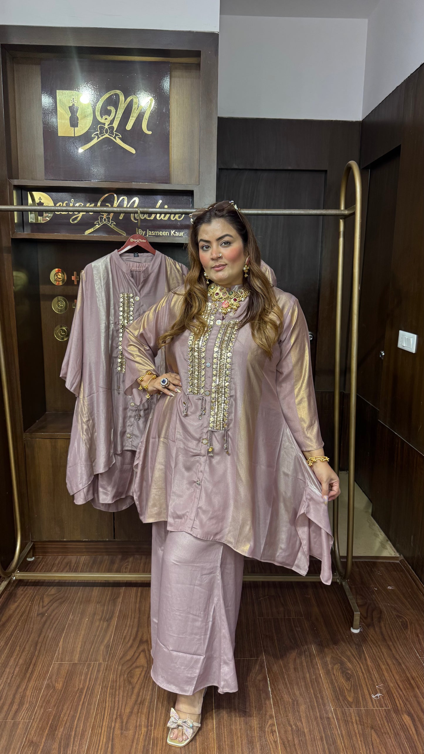 Rida (Pure Shimmer Georgette Cordset)