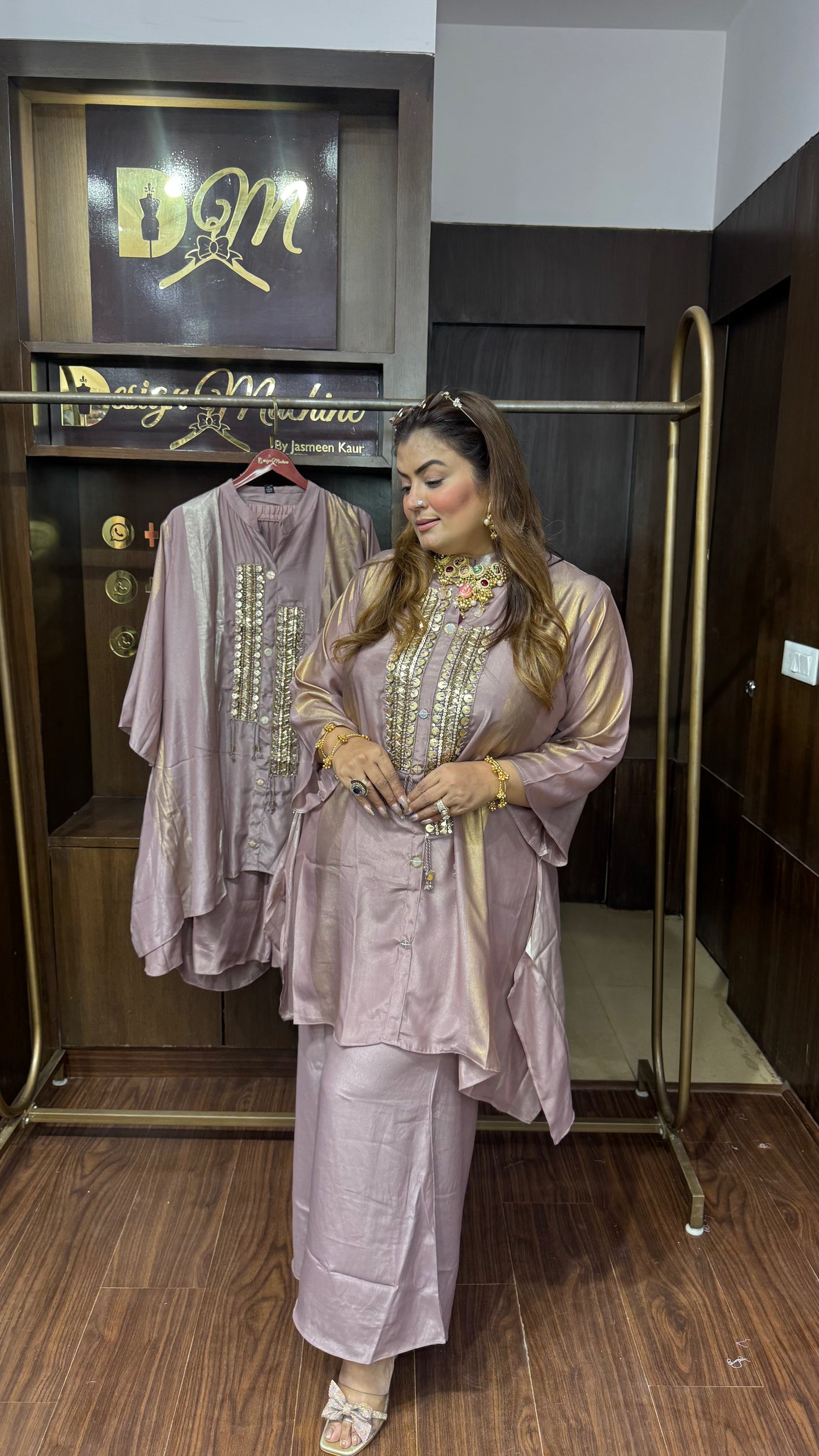 Rida (Pure Shimmer Georgette Cordset)