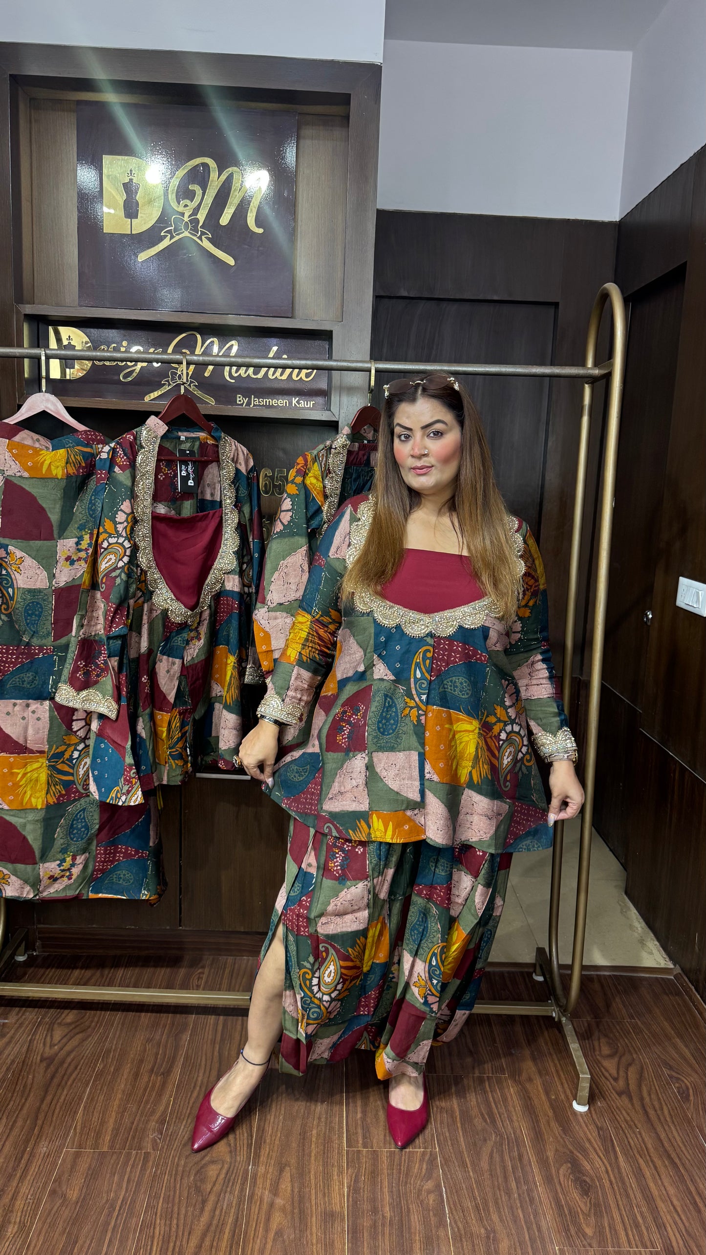 Elegant Mal Chanderi 3-Piece Cordset