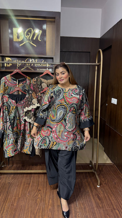 Beautiful Mal Chanderi Farshi Salwar Cordset