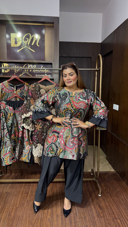 Beautiful Mal Chanderi Farshi Salwar Cordset