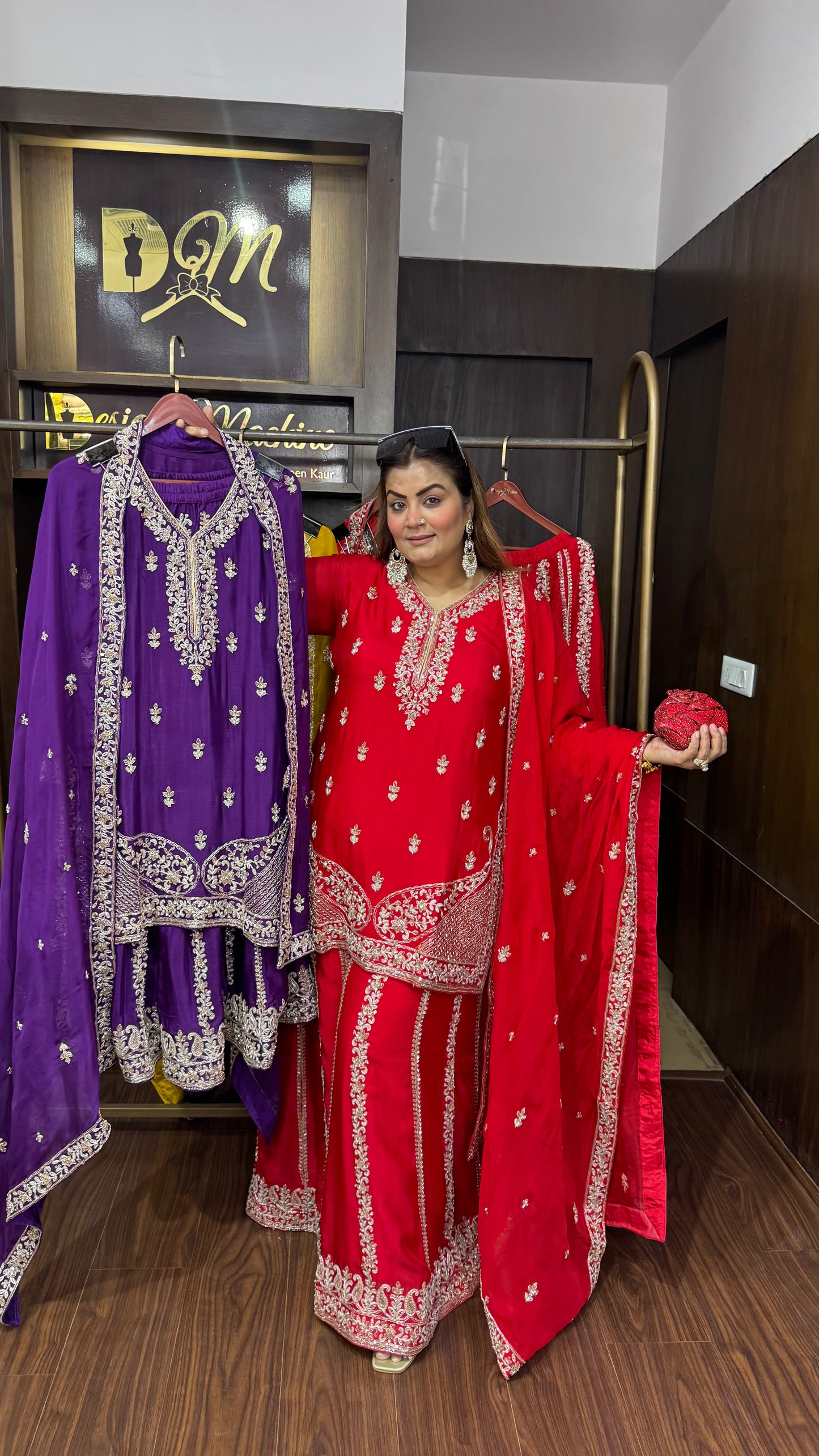 Aurvelis (Pure Crepe Sharara Suit)