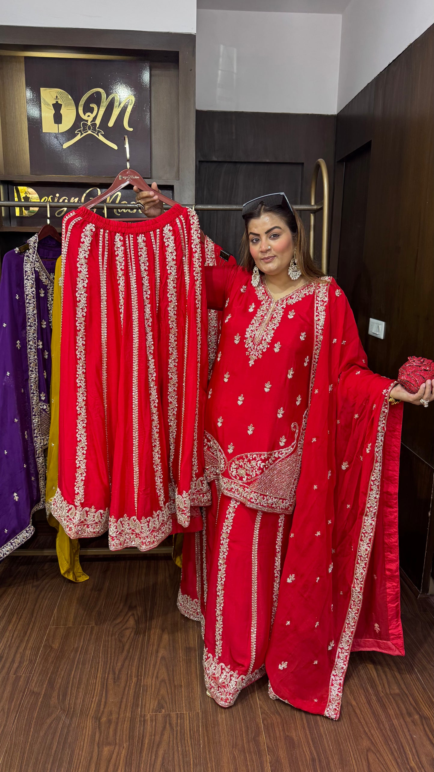 Aurvelis (Pure Crepe Sharara Suit)