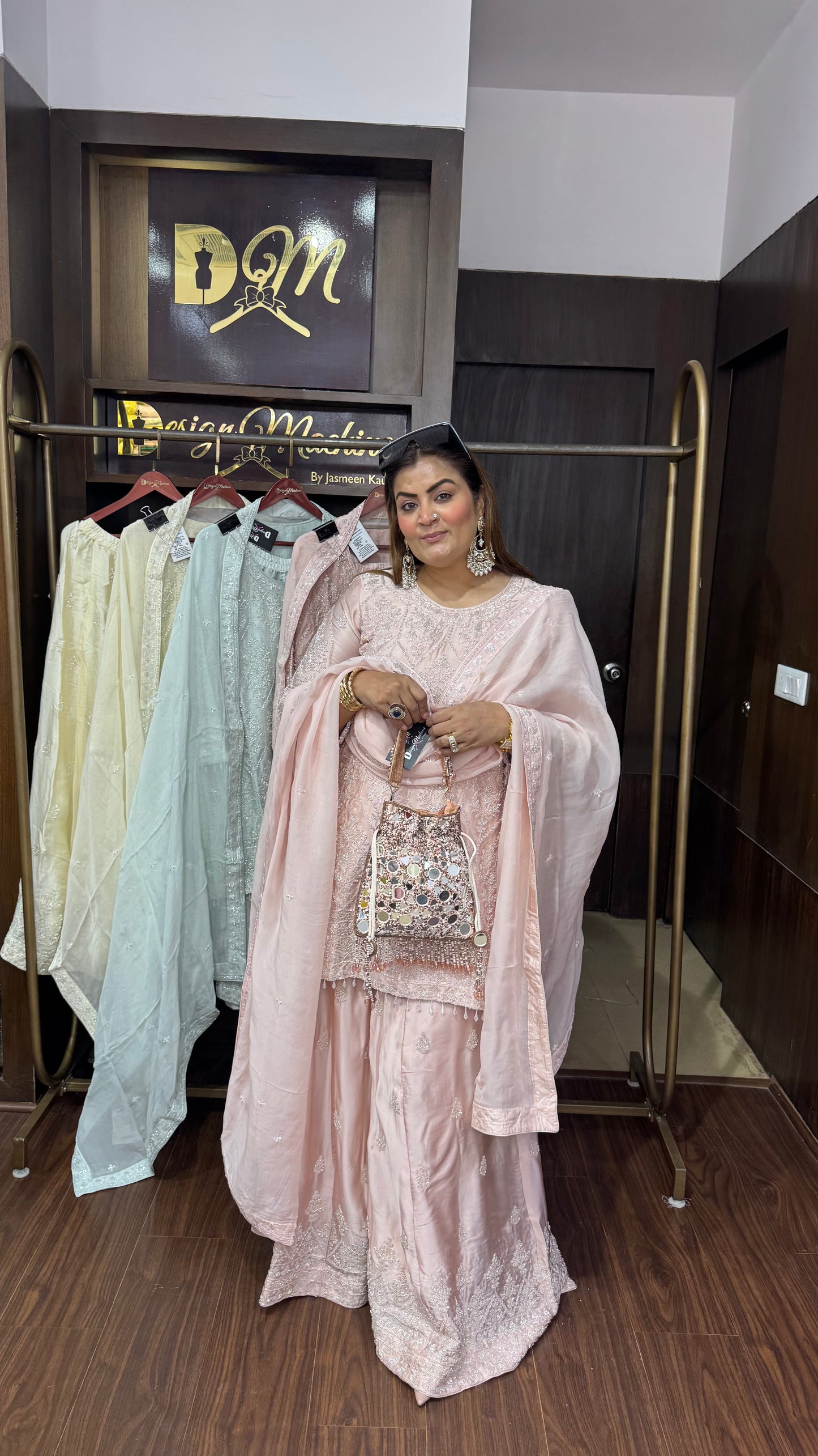 Vezelis (Pure Crepe Sharara Suit)