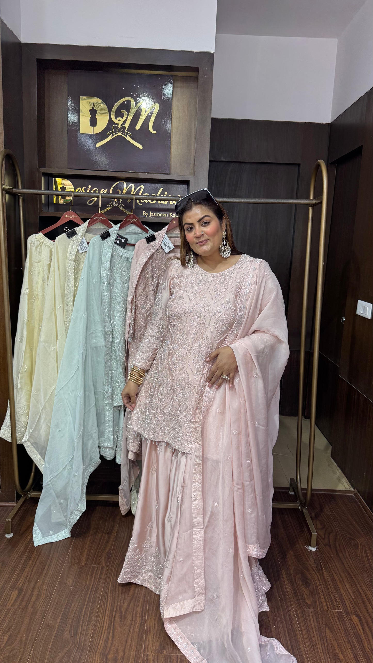 Vezelis (Pure Crepe Sharara Suit)