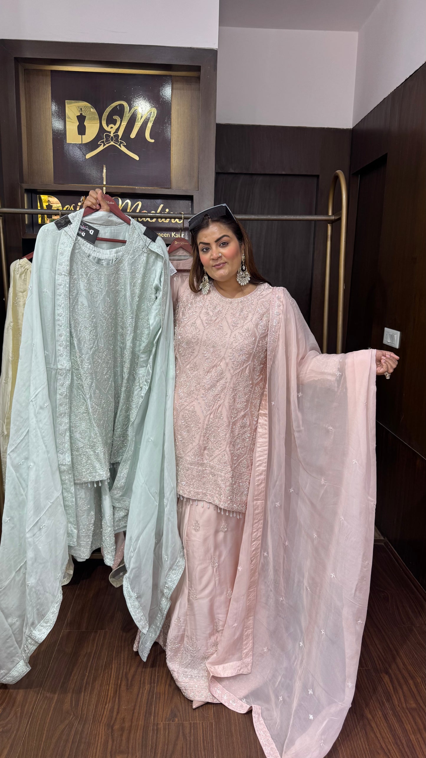Vezelis (Pure Crepe Sharara Suit)