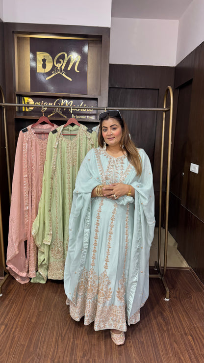 Zirevyn (Pure Crepe Anarkali Suit)