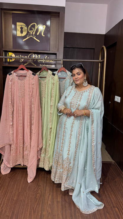 Zirevyn (Pure Crepe Anarkali Suit)