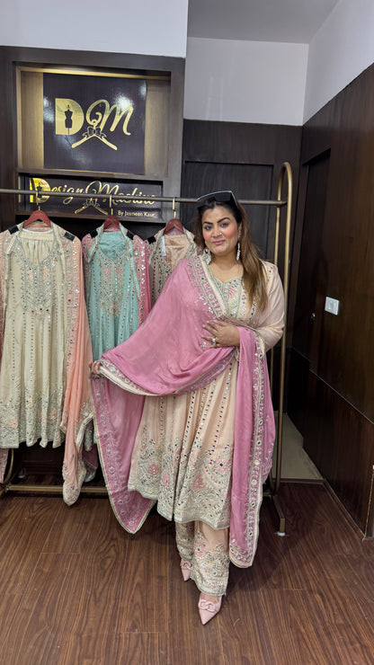 Melunis (Pure Chinnon Anarkali Suit)