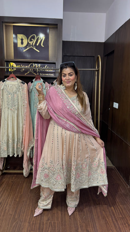 Melunis (Pure Chinnon Anarkali Suit)