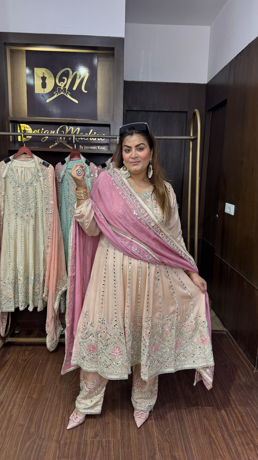 Melunis (Pure Chinnon Anarkali Suit)