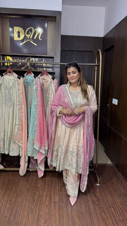 Melunis (Pure Chinnon Anarkali Suit)