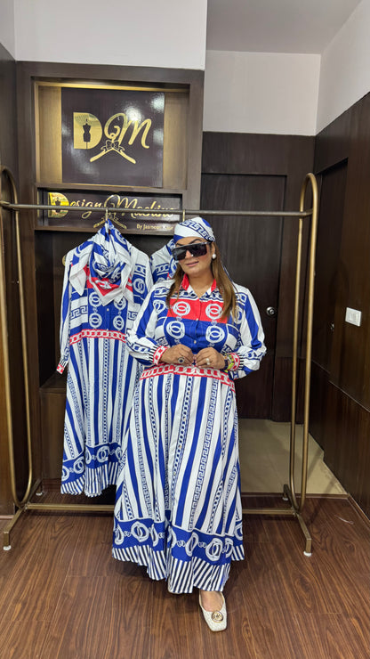 Lurevia (Korean Dress With Scarf)