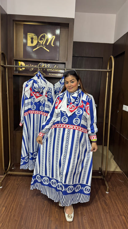Lurevia (Korean Dress With Scarf)