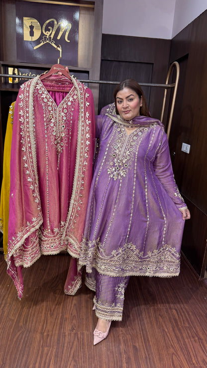 Velnira (Chinnon Crepe Anarkali)
