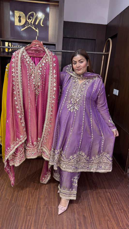 Velnira (Chinnon Crepe Anarkali)