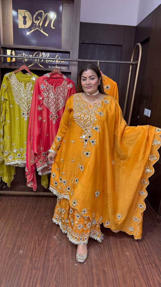 Zoreviah (Glass Tissue Sharara Suit)