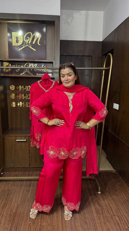 Elegant Pure Crepe Suit