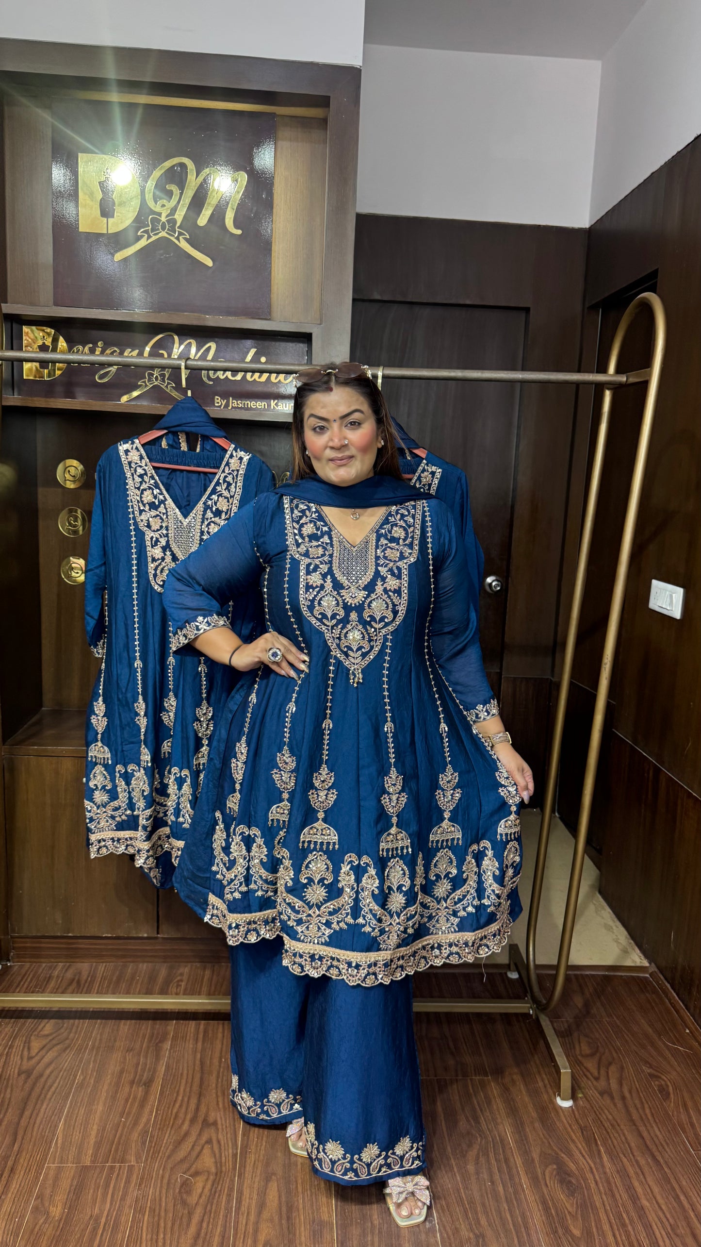 Royal Pure Chunon Crepe Anarkali Suit