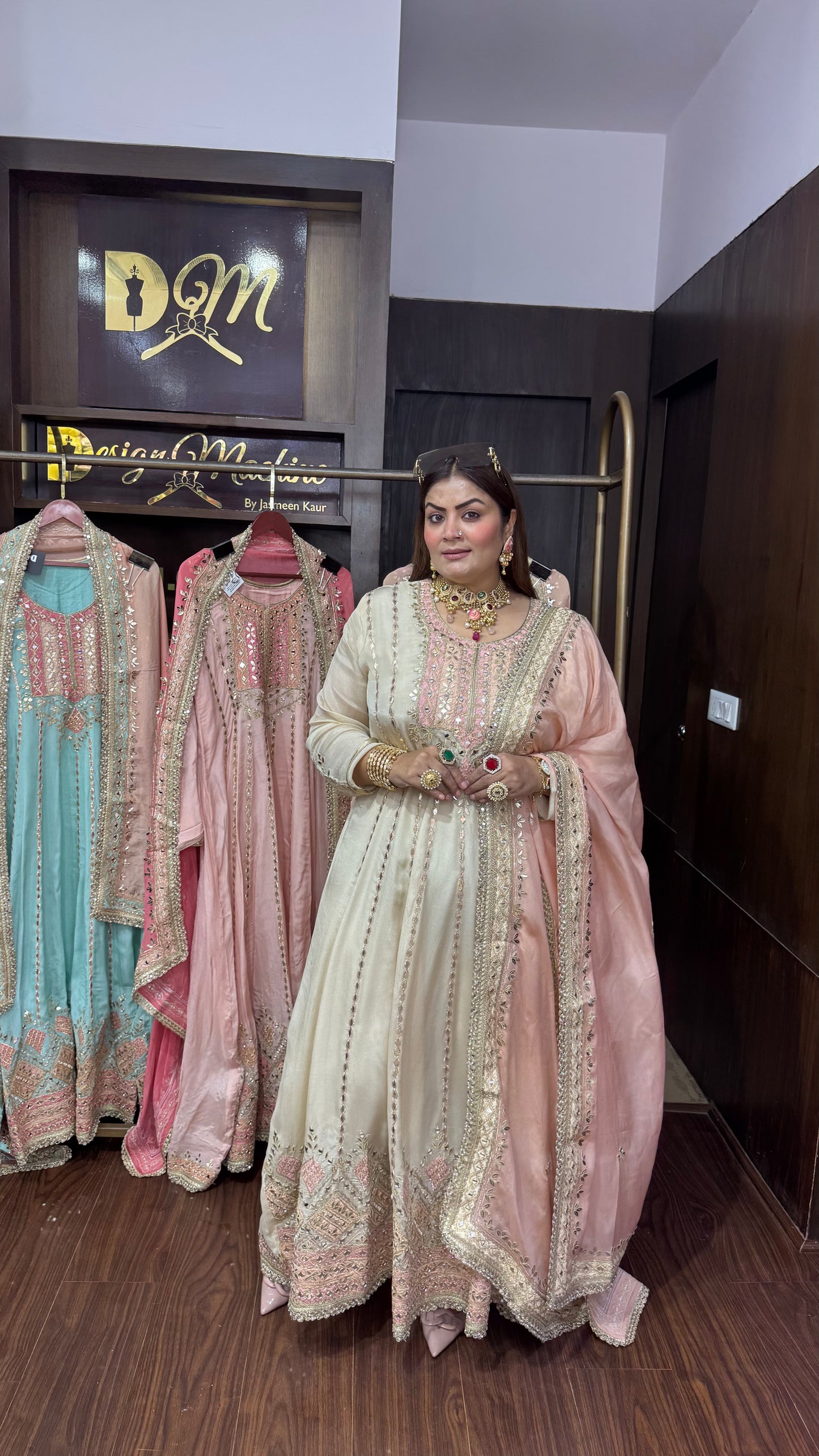 Pure Chinnon (Anarkali Suit)