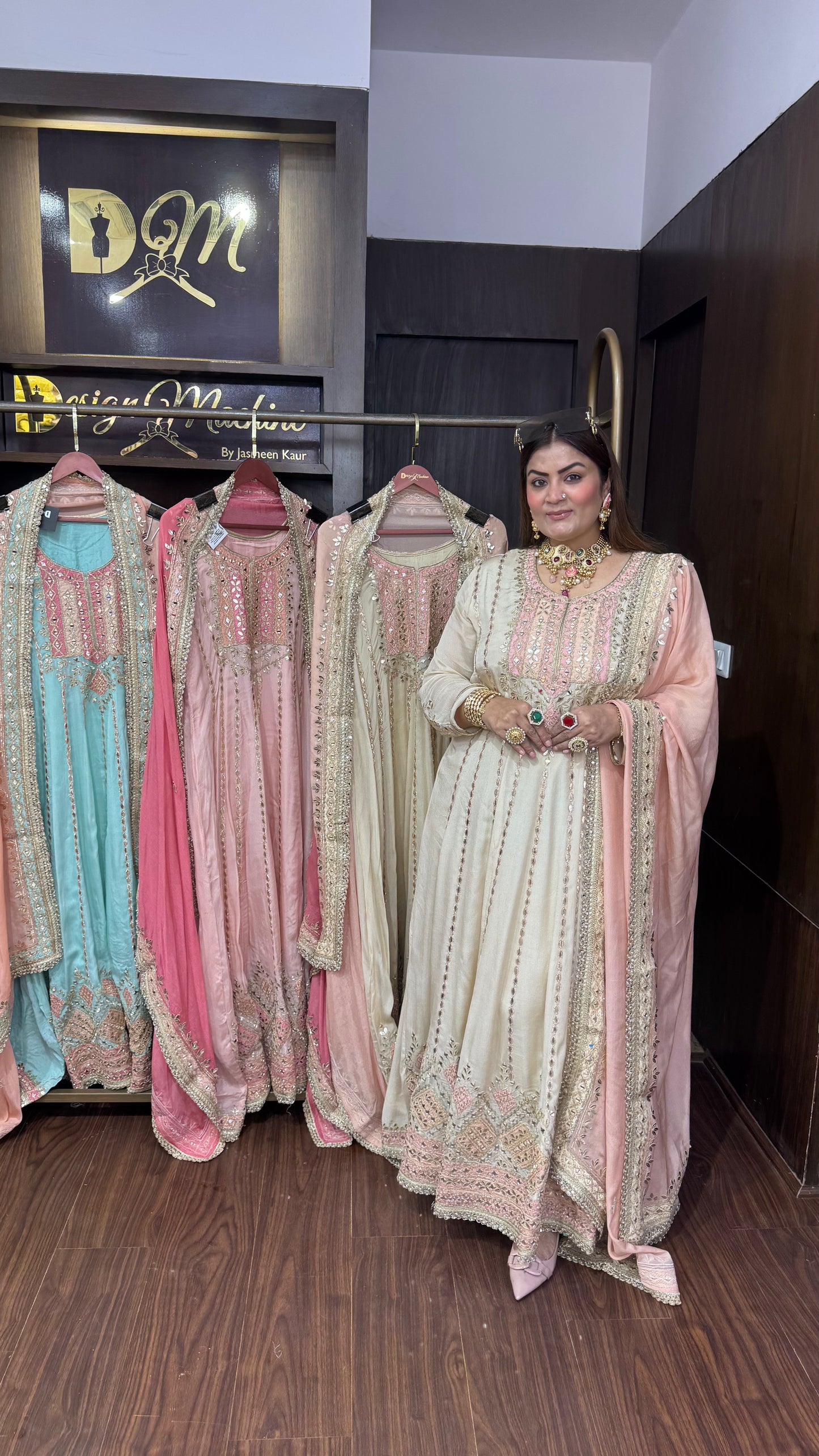Pure Chinnon (Anarkali Suit)