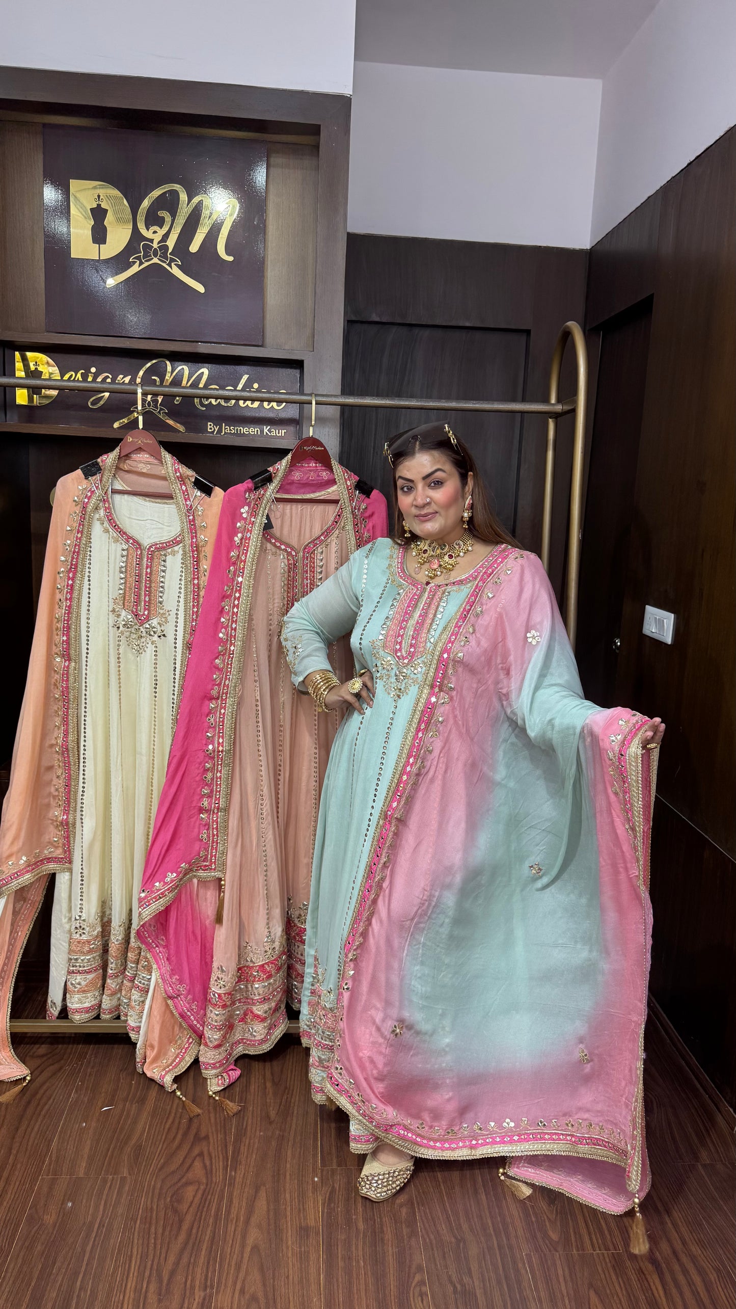 Oryvelle (Pure Chinnon Anarkali Suit)