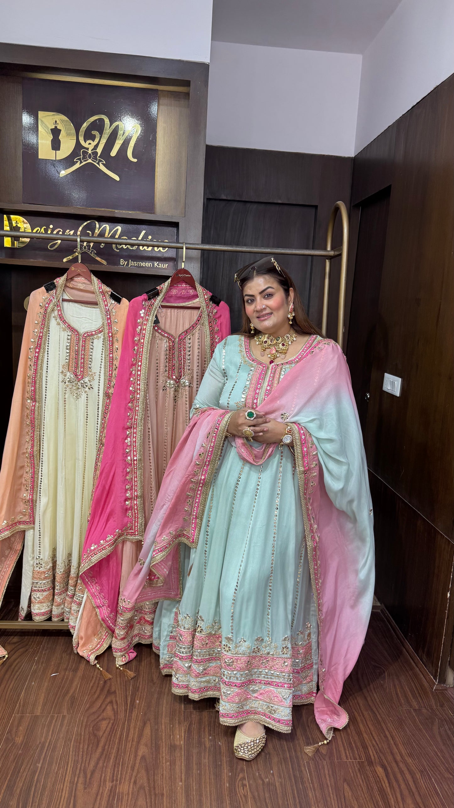 Oryvelle (Pure Chinnon Anarkali Suit)