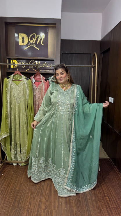 Avenor (Pure Chinnon Long Anarkali Suit)