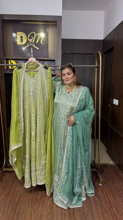 Avenor (Pure Chinnon Long Anarkali Suit)