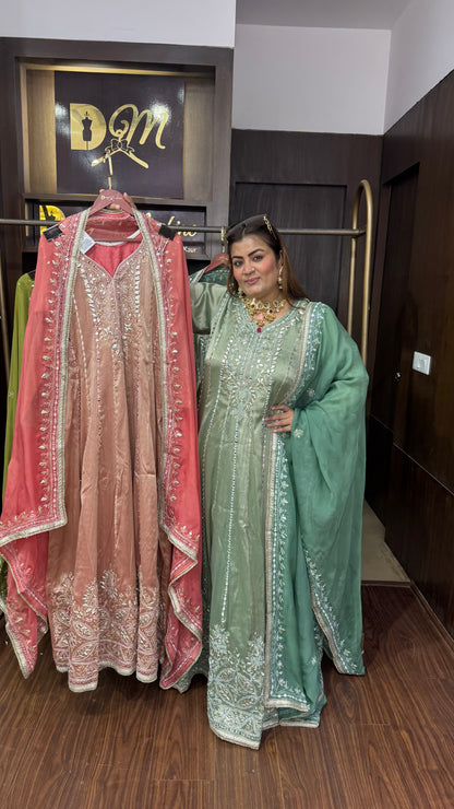 Avenor (Pure Chinnon Long Anarkali Suit)