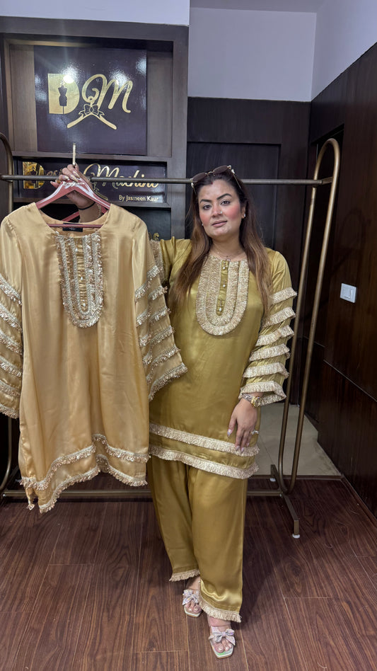 Glamorous Georgette Shimmer Cordset