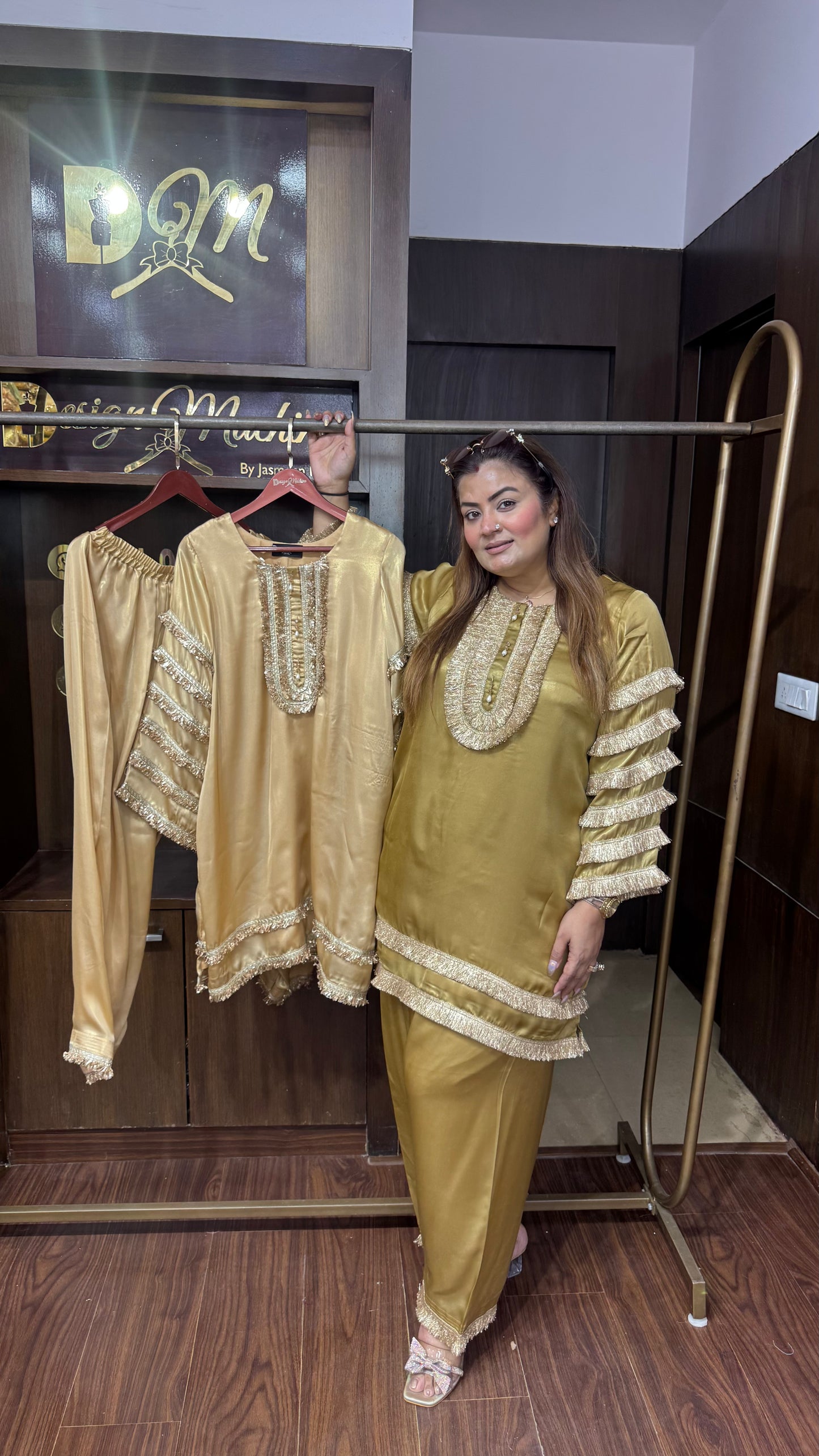 Glamorous Georgette Shimmer Cordset
