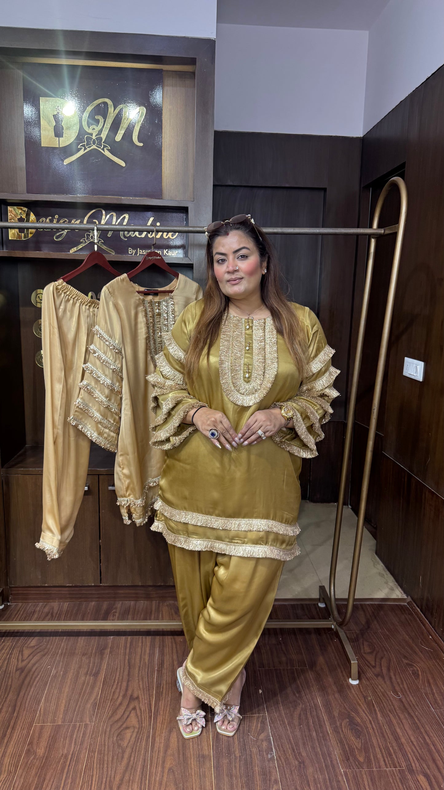 Glamorous Georgette Shimmer Cordset