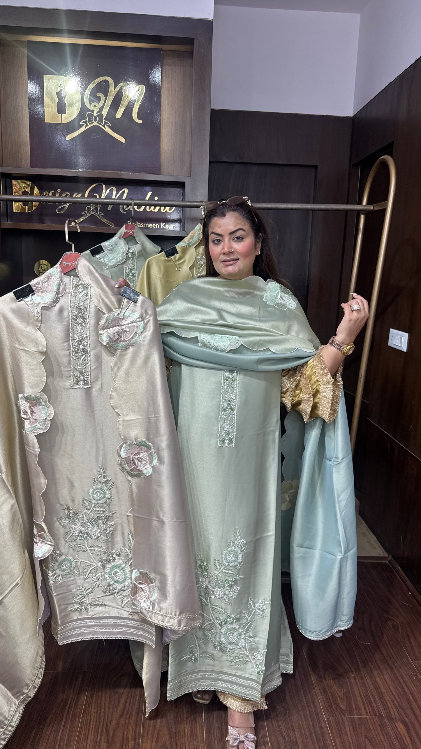 Elegant Ziraff Tissue Unstitched Suit
