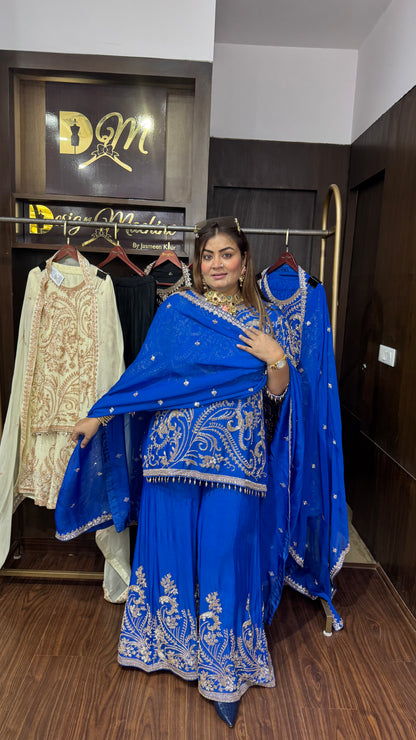 Loryxis (Pure Chinnon Sharara Suit)