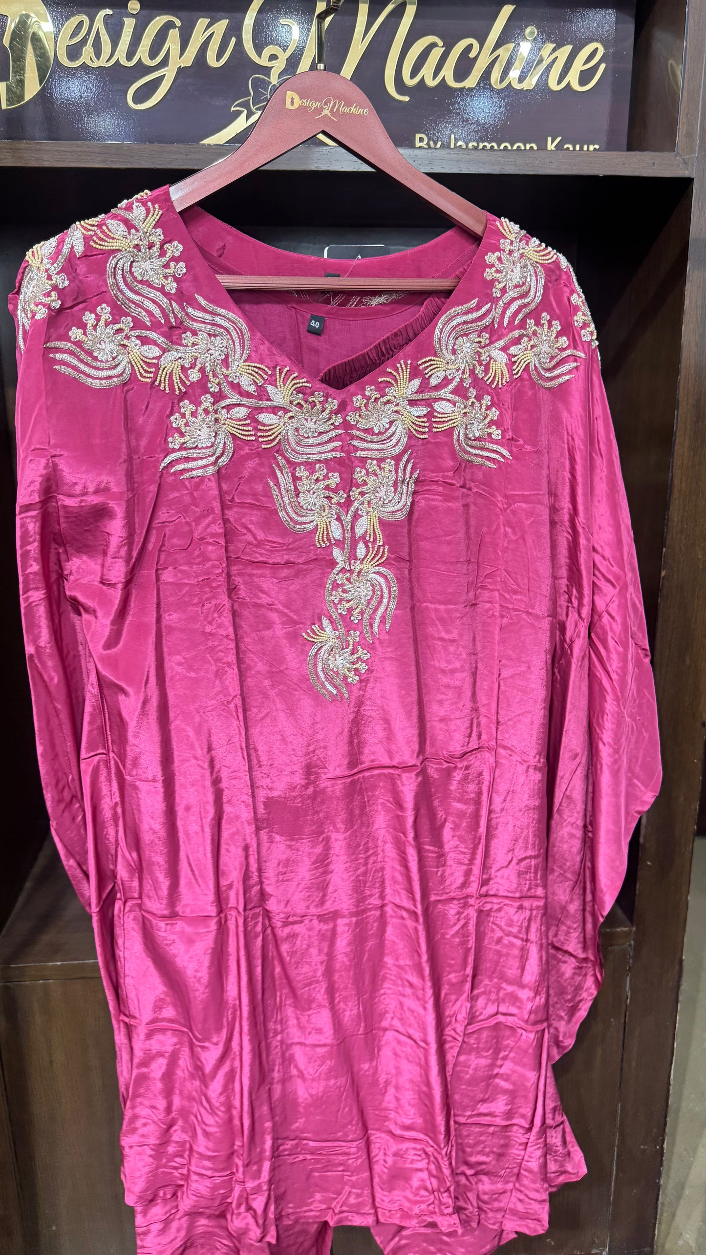 Elegant Pure Crepe Kaftan Cordset