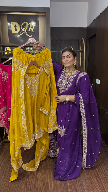 Velaris (Pure Chinnon Sharara Suit)