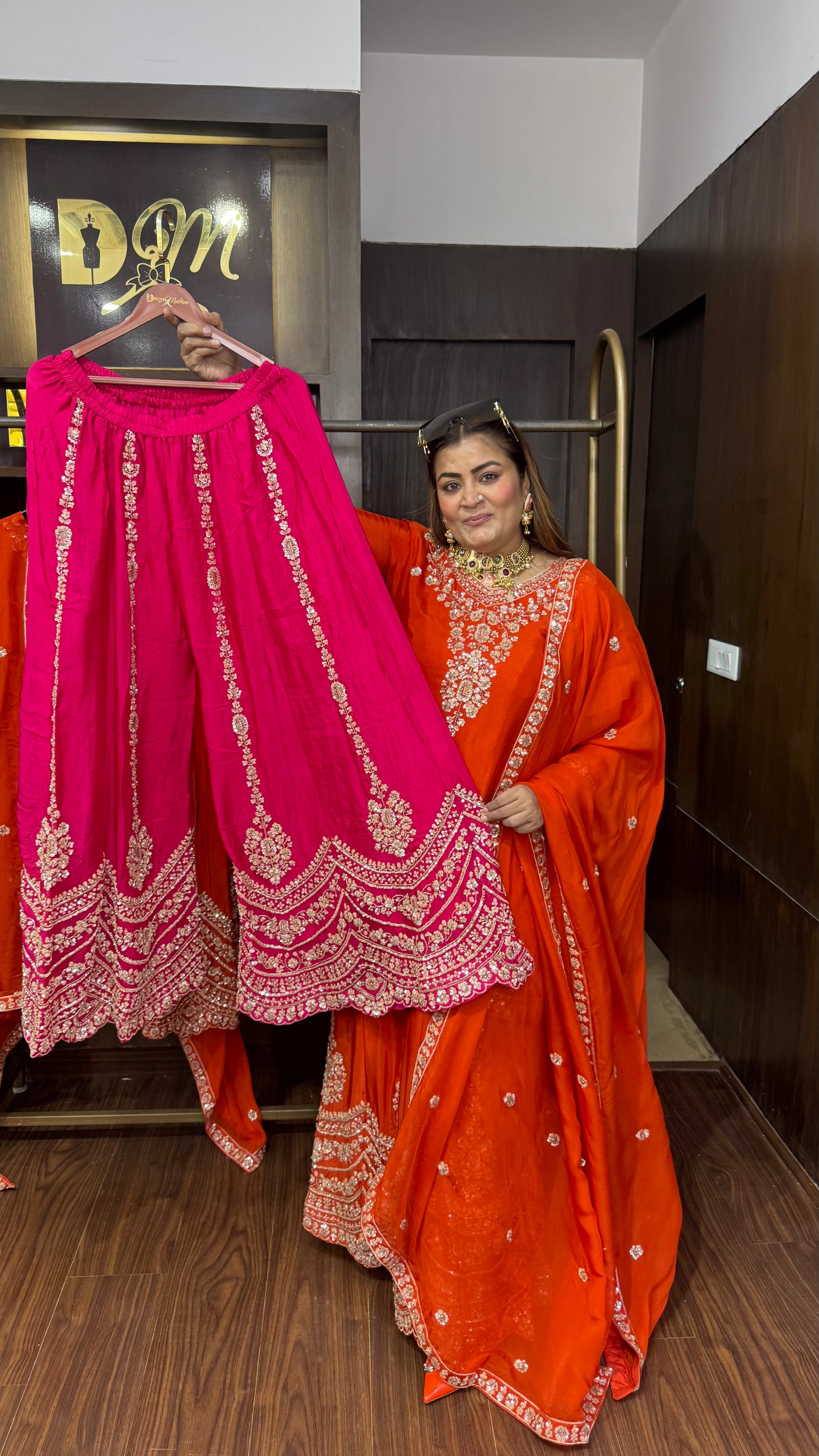 Vezoria (Pure Chinnon Sharara Suit)