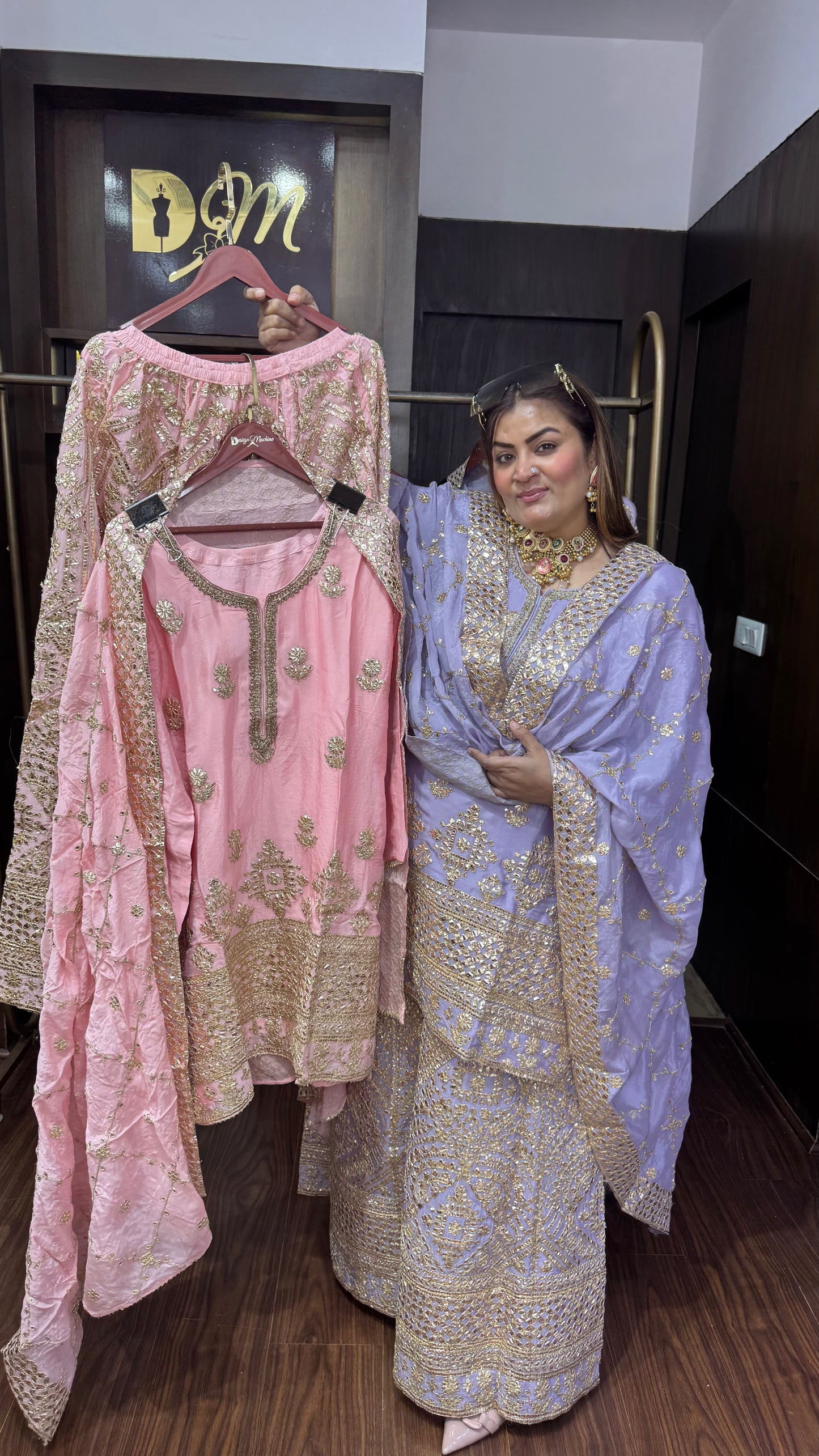 Rovenya (Pure Chinnon Sharara Suit)