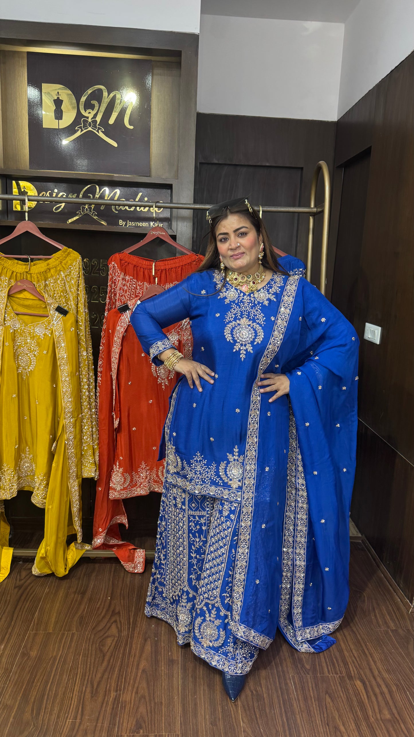 Nyralis (Pure Chinnon Sharara Suit)