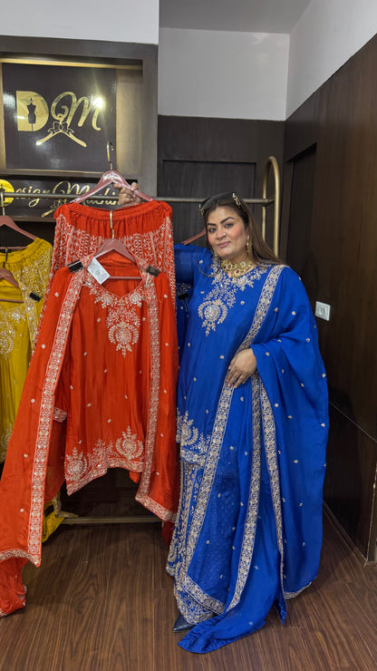 Nyralis (Pure Chinnon Sharara Suit)