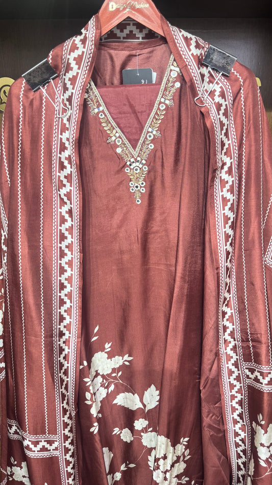 Pure Masleen Cotton (Unstitch Suit)