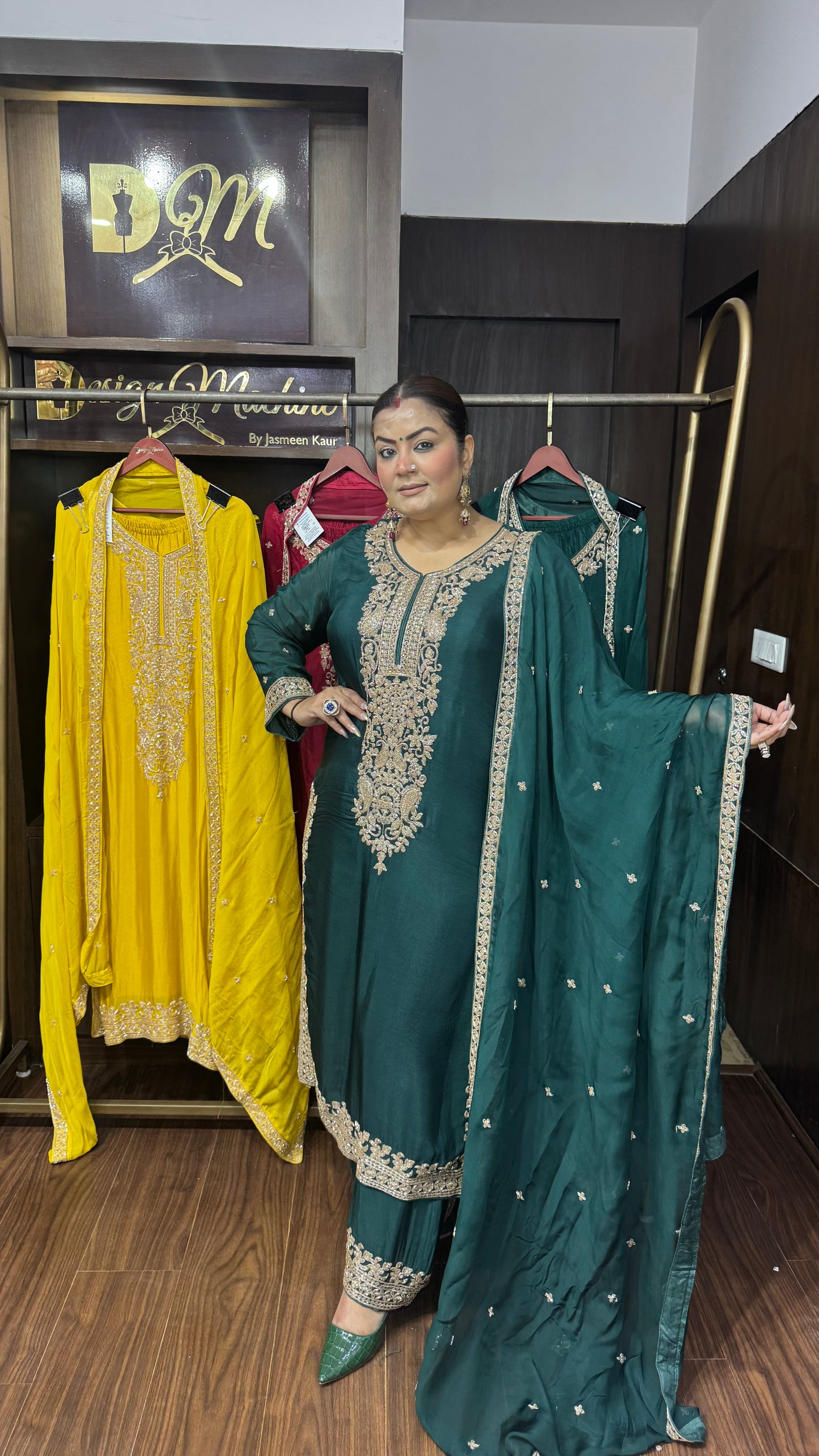 Rida Pure Chinnon Fabric Suit