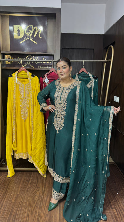 Rida Pure Chinnon Fabric Suit