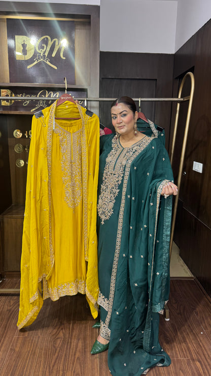 Rida Pure Chinnon Fabric Suit